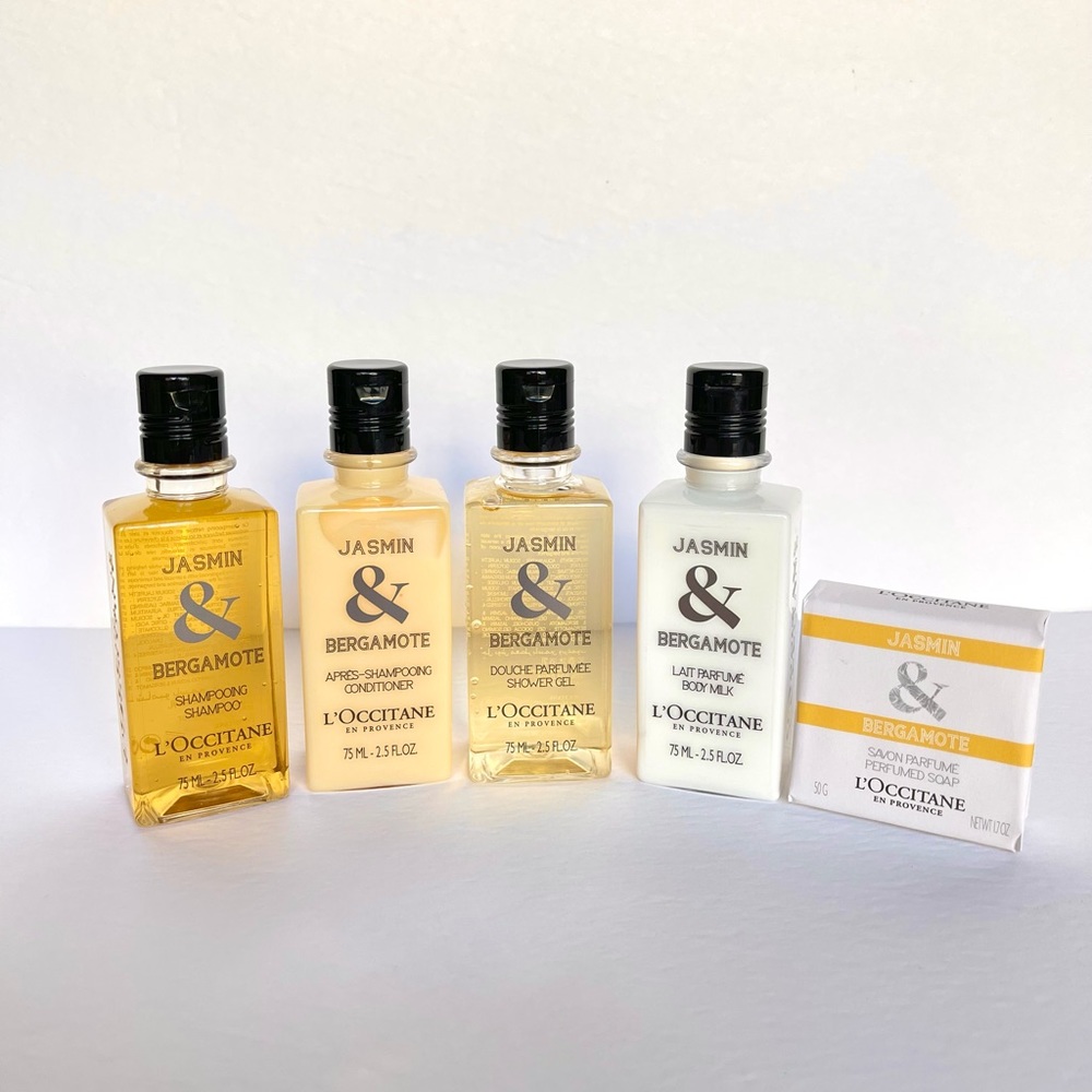 L’Occitane Jasmin & Bergamote DELUXE Travel Size Bath Set of 5 - BRAND NEW!